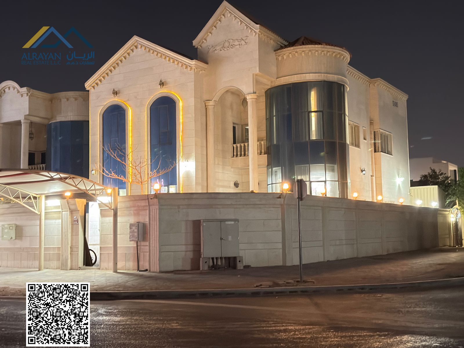 Corner villa for rent on a main road, large area
