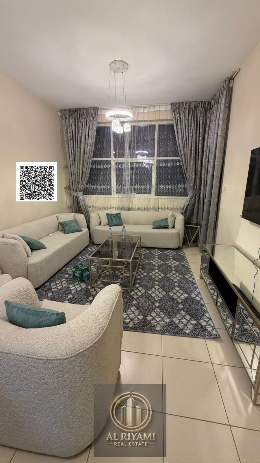 Furnished two-bedroom apartment for rent in Ajman Towers One