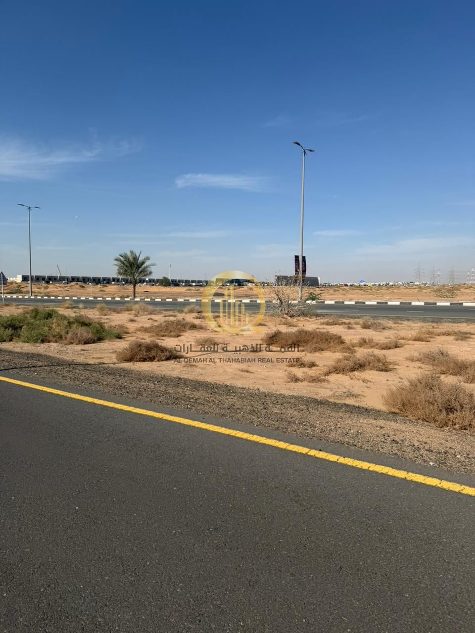 Only 130 dirhams, industrial land for sale, freehold ownership for all nationalities, exceptional in Arqoub, in a very special square, 97 meters wide