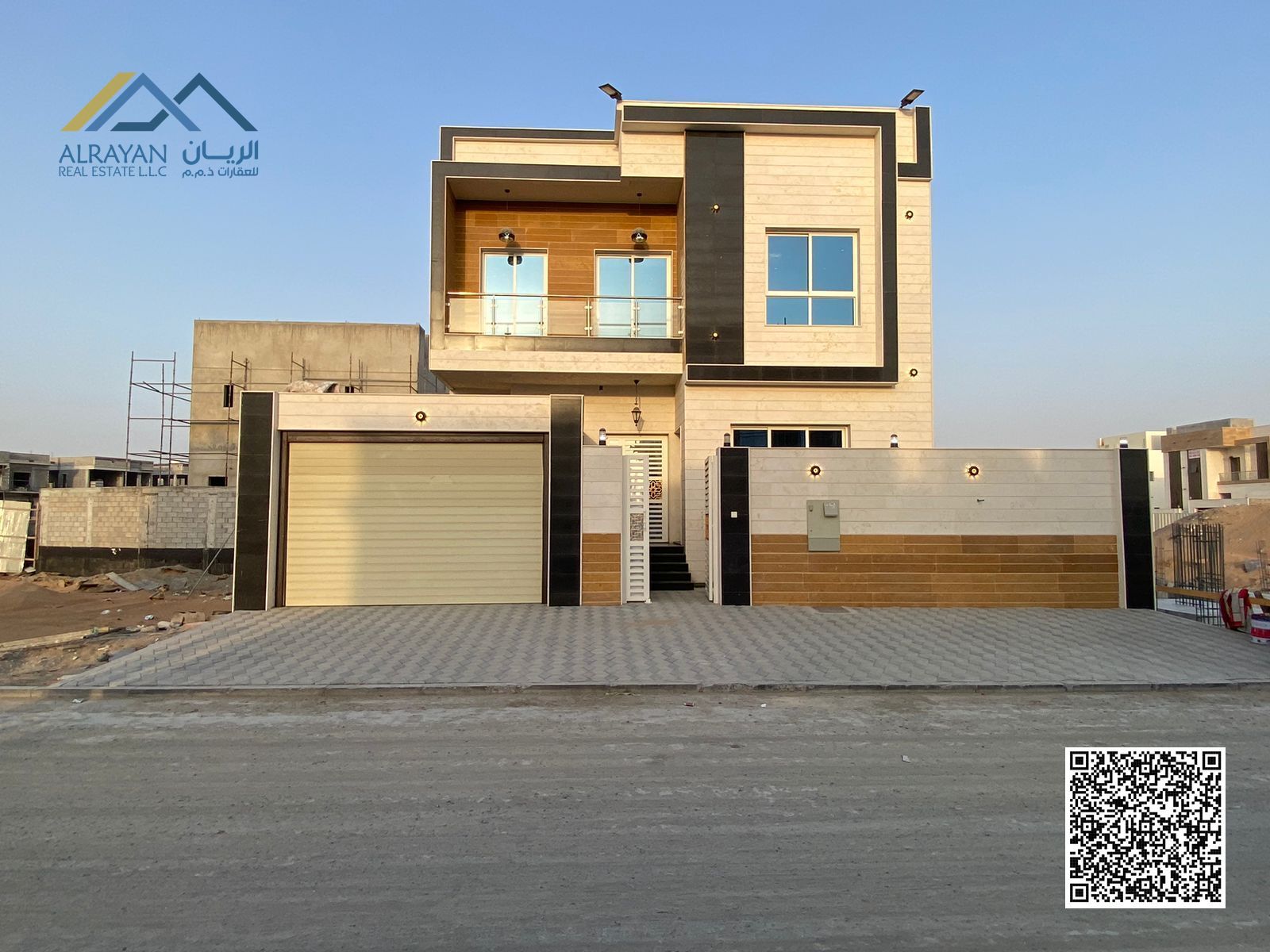 Luxury villa for rent in Ajman, Al Yasmin area. Super deluxe finishing. The villa is in an excellent location, just 3 minutes from Al Yasmin Park