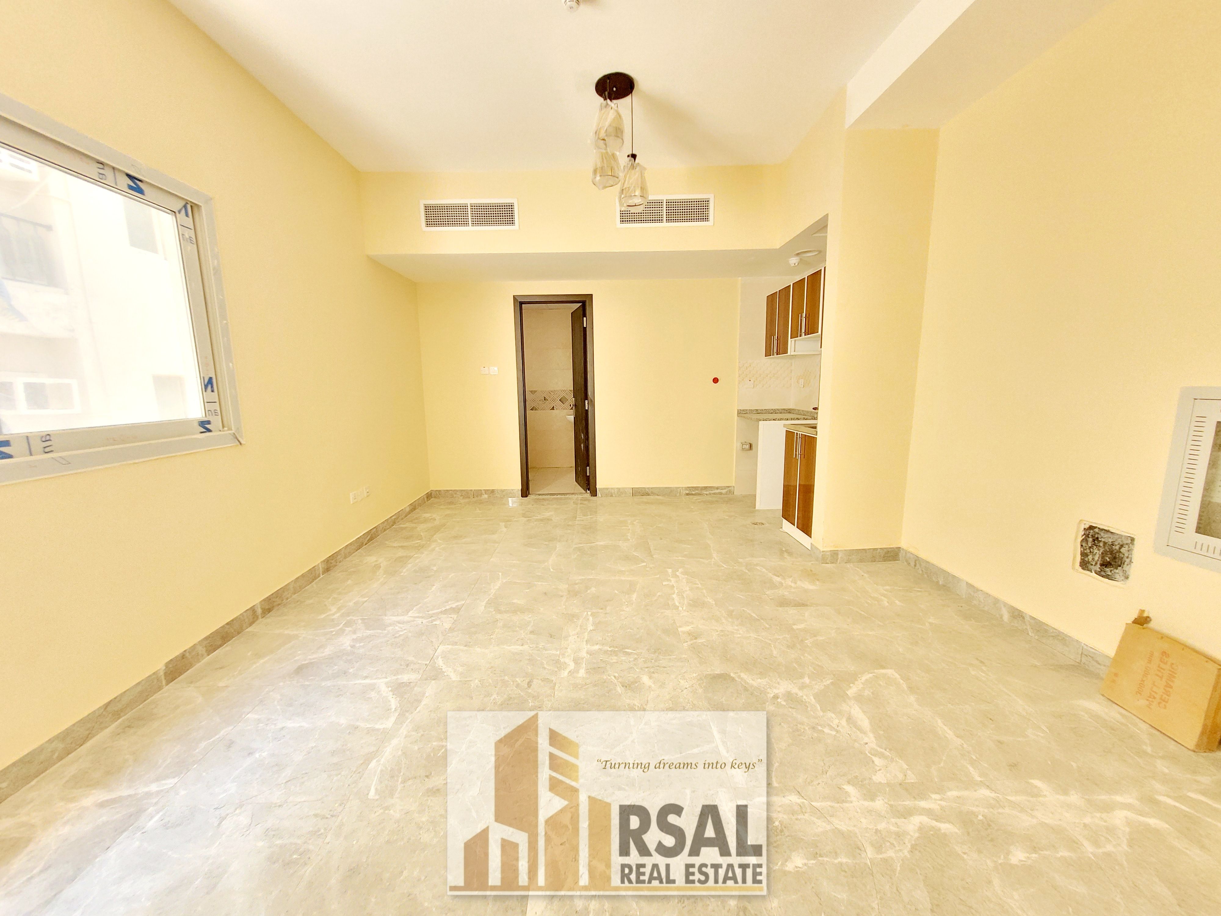 Like a brand new Spacious Size Studio// no deposit Cash// Easy payment// Ready to move// Close to Muwailah Park
