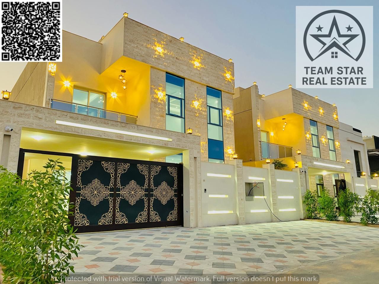 High-end finished villa, first occupancy, spacious rooms with built-in wardrobes