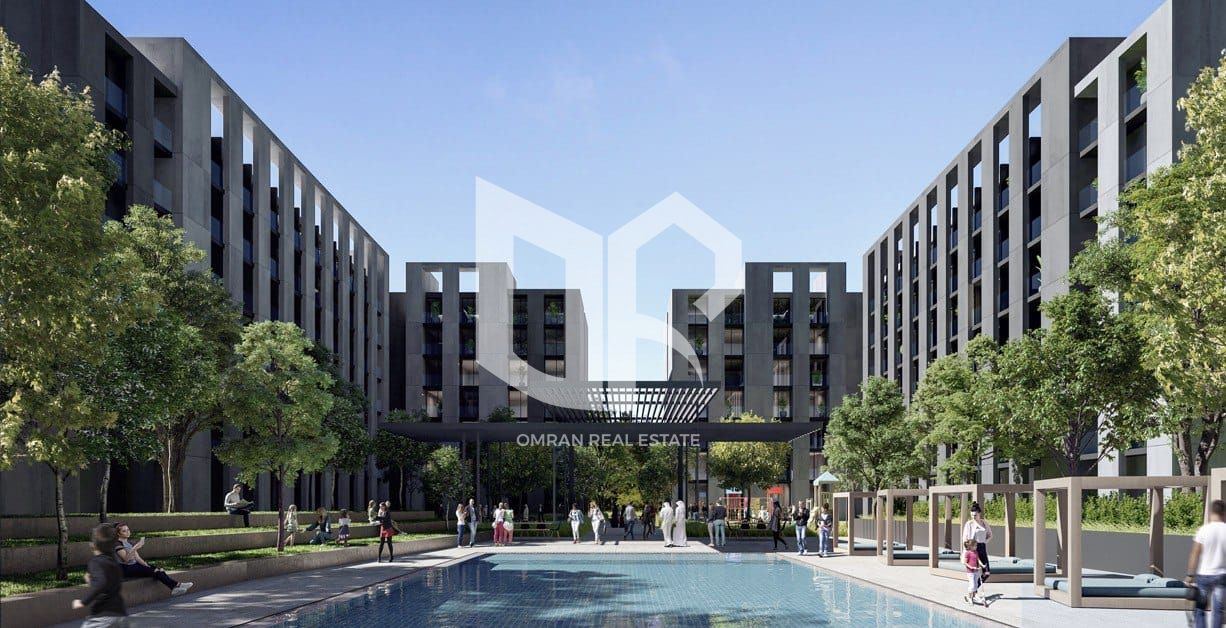 Apartment for sale in Al-Jada, excellent pool view, suitable for living and investment.