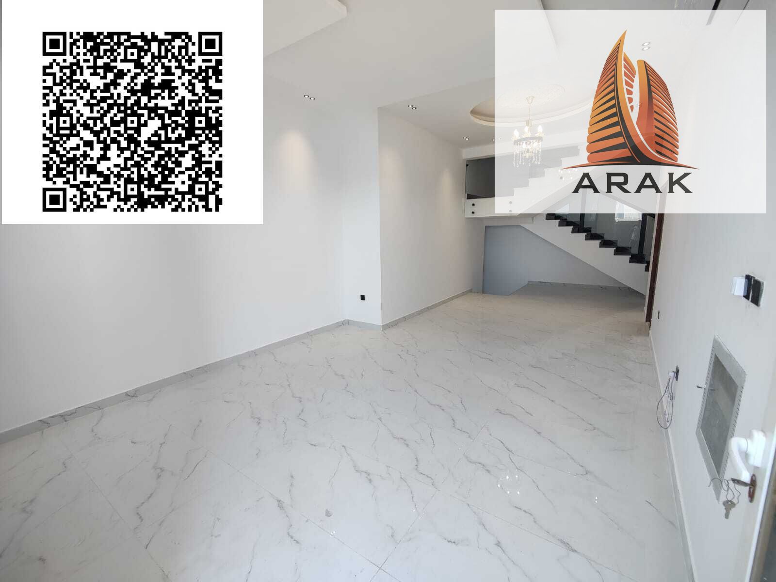 For rent a brand new villa in Al Helio 2, first occupancy, located in a quiet residential area close to essential services and suitable for families s