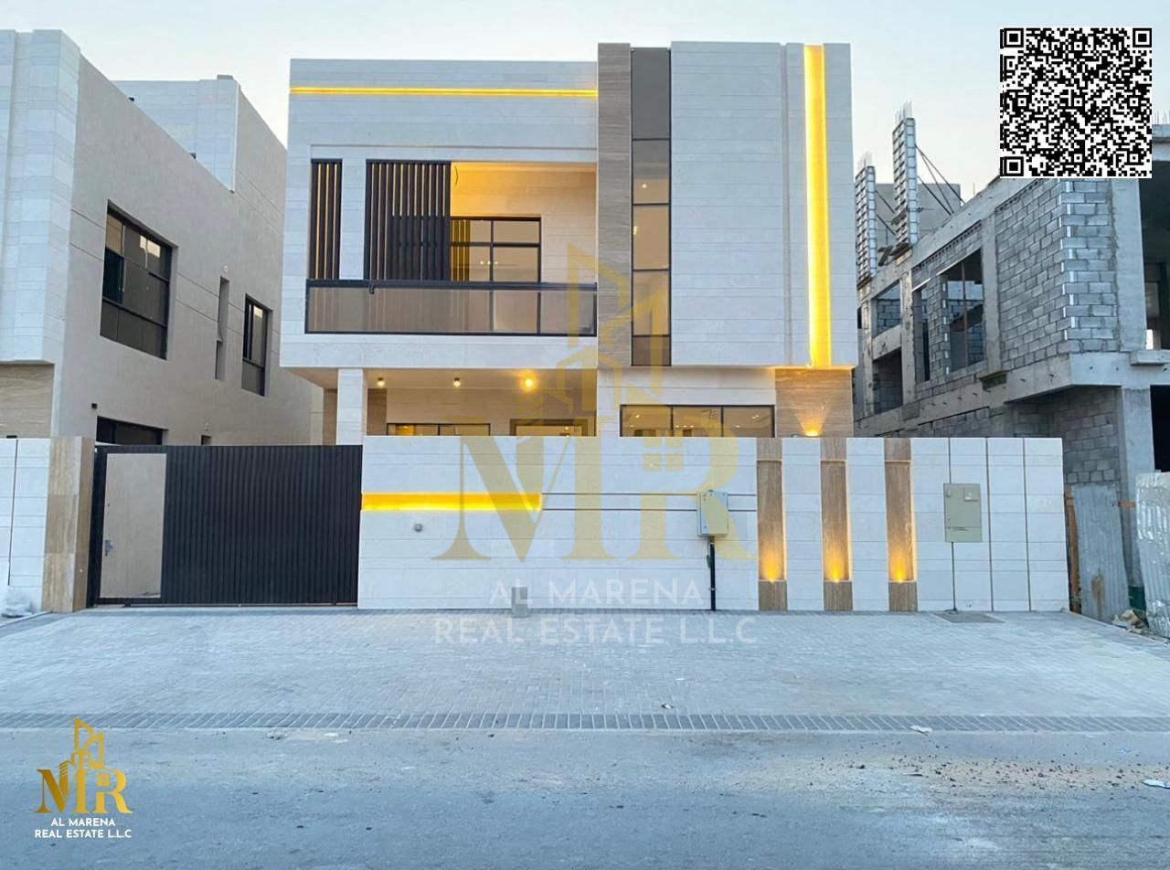 Villa for sale in Al Yasmin, behind the park – 6 master bedrooms | Two floors + roof | Majlis and living room | Modern kitchen | All-inclusive price A