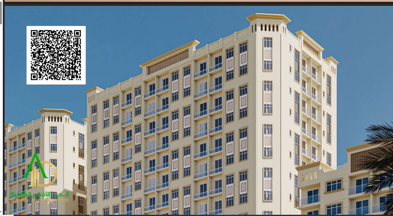 For sale: Two-bedroom apartment with a living room in Ajman, Al Yasmin area, Princess Village, on Sheikh Mohammed Bin Zayed Road. High-end, modern fin