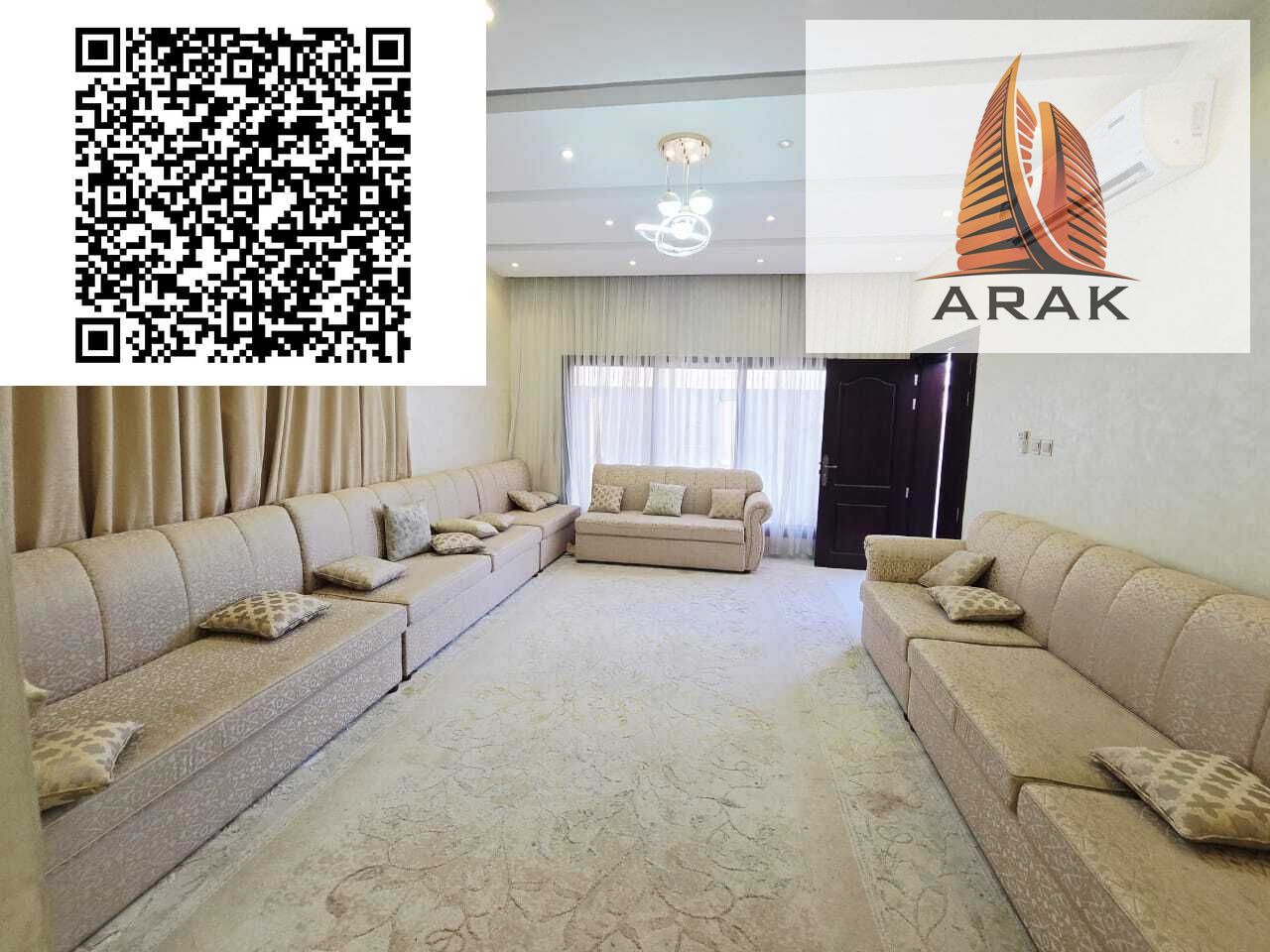 Fully furnished villa for rent in Al Yeasmeen, Ajman, a great opportunity for luxurious family living in one of the best quiet residential areas, clos