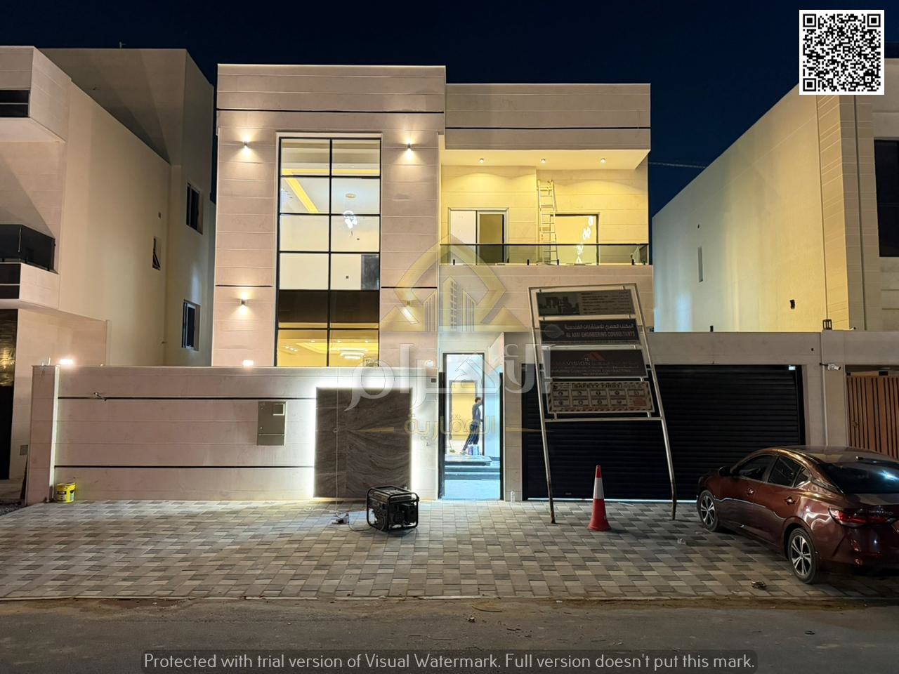 Modern two-story villa with 5 master bedrooms and a roof terrace, price includes registration and ownership fees.