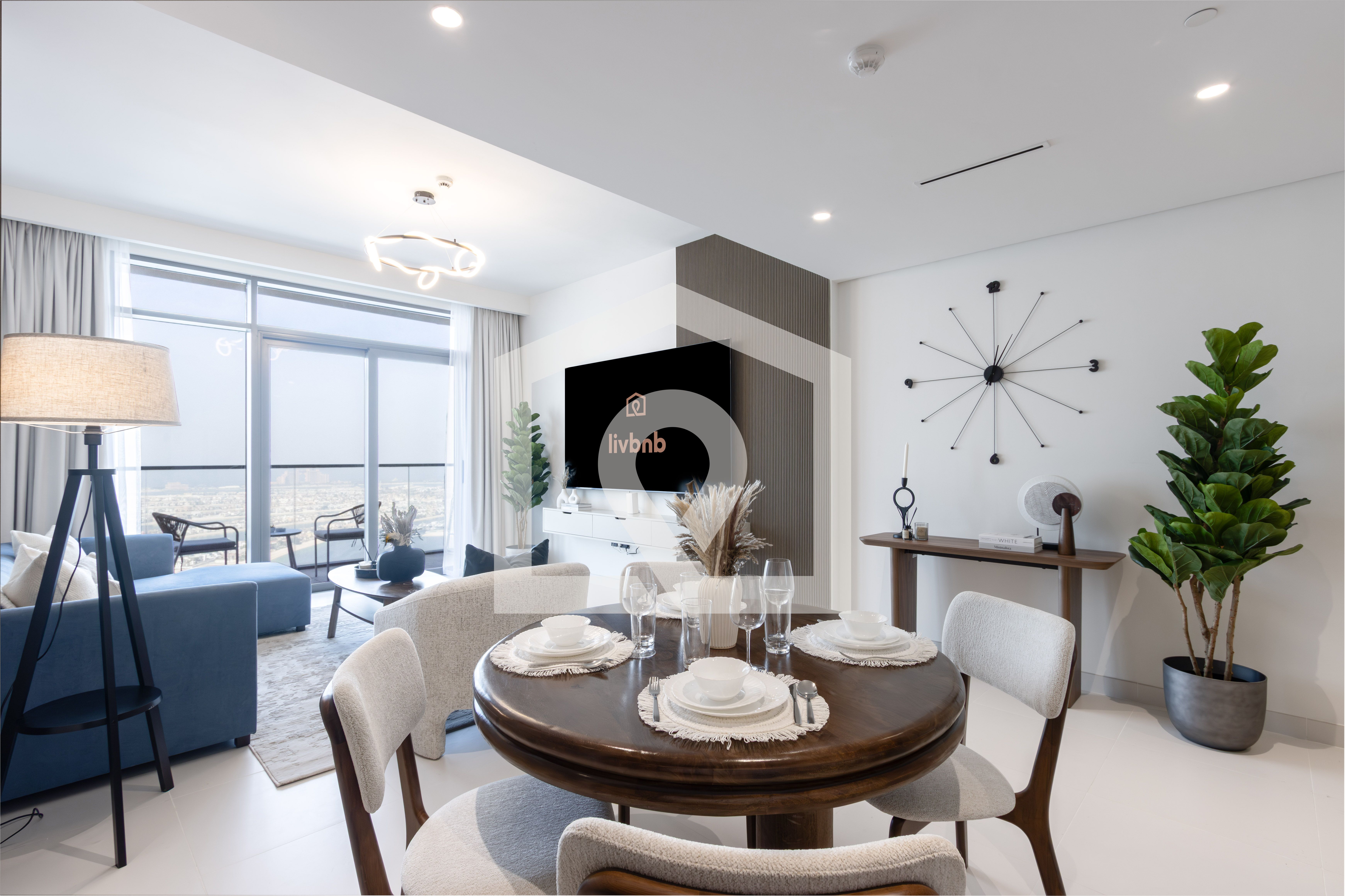 High-Floor Luxury 3BR + Maid | Sea & Palm Views | Private Beach