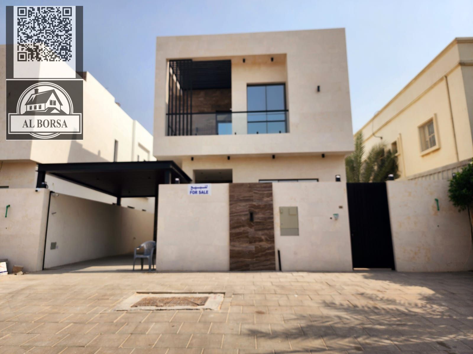 New villa for sale in Al Muwaihat 2 – next to a mosque | 5 master bedrooms + majlis + living room + 2 kitchens + maid's room | AED 2,400,000