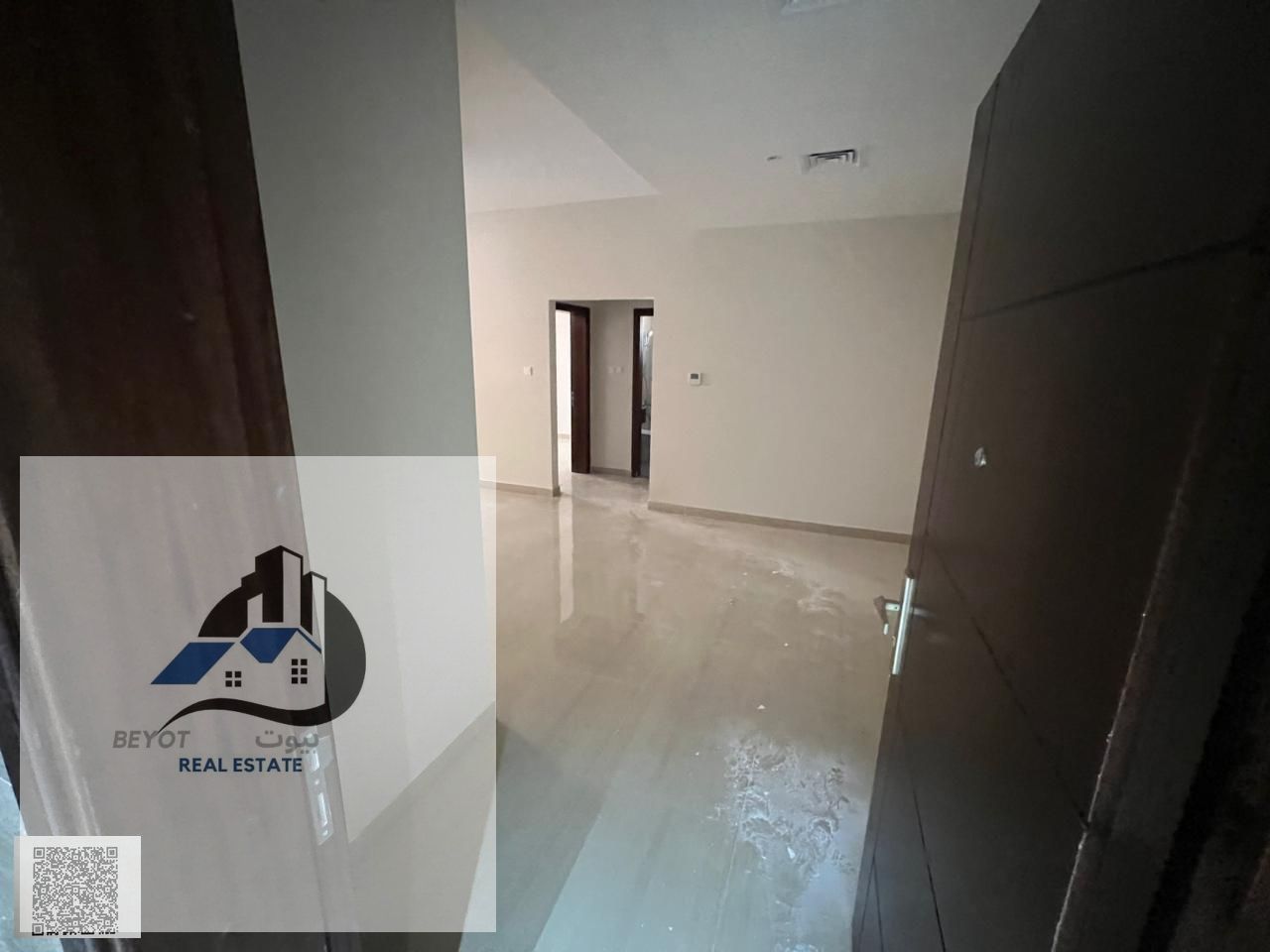 For annual rent in Ajman, a one-bedroom apartment with a living room, brand new, in Al Muwaihat 3.
