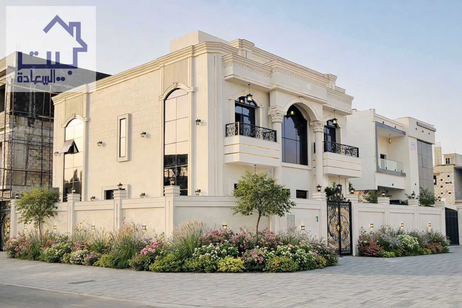 For Sale: Classic villa in Al-Haliyo 2 area, corner plot on two streets, registration fees included, on the main street, freehold ownership