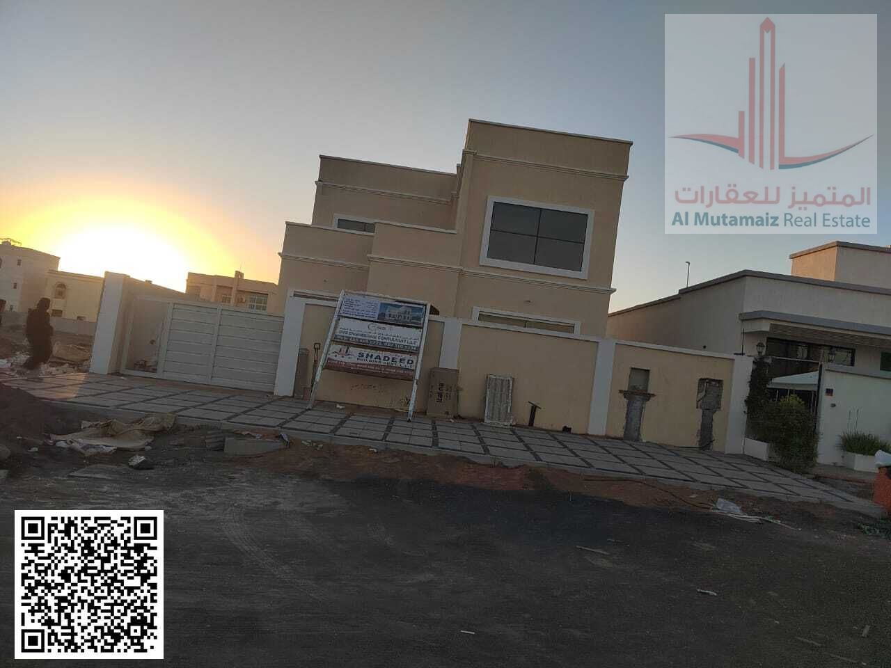 For sale in Ajman, a villa with 5 bedrooms, 2 living rooms, 7 bathrooms, and a majlis in Al Manama 11, Al Naseem area. 4600 sq. Asking price: 1.6M