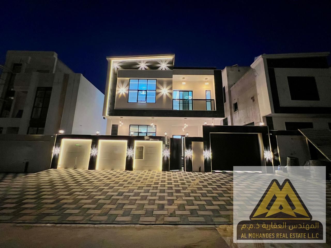 6-Bedroom European-Style Villa for Sale with Roof and Maid’s Room – Al Helio 2, Ajman, Freehold