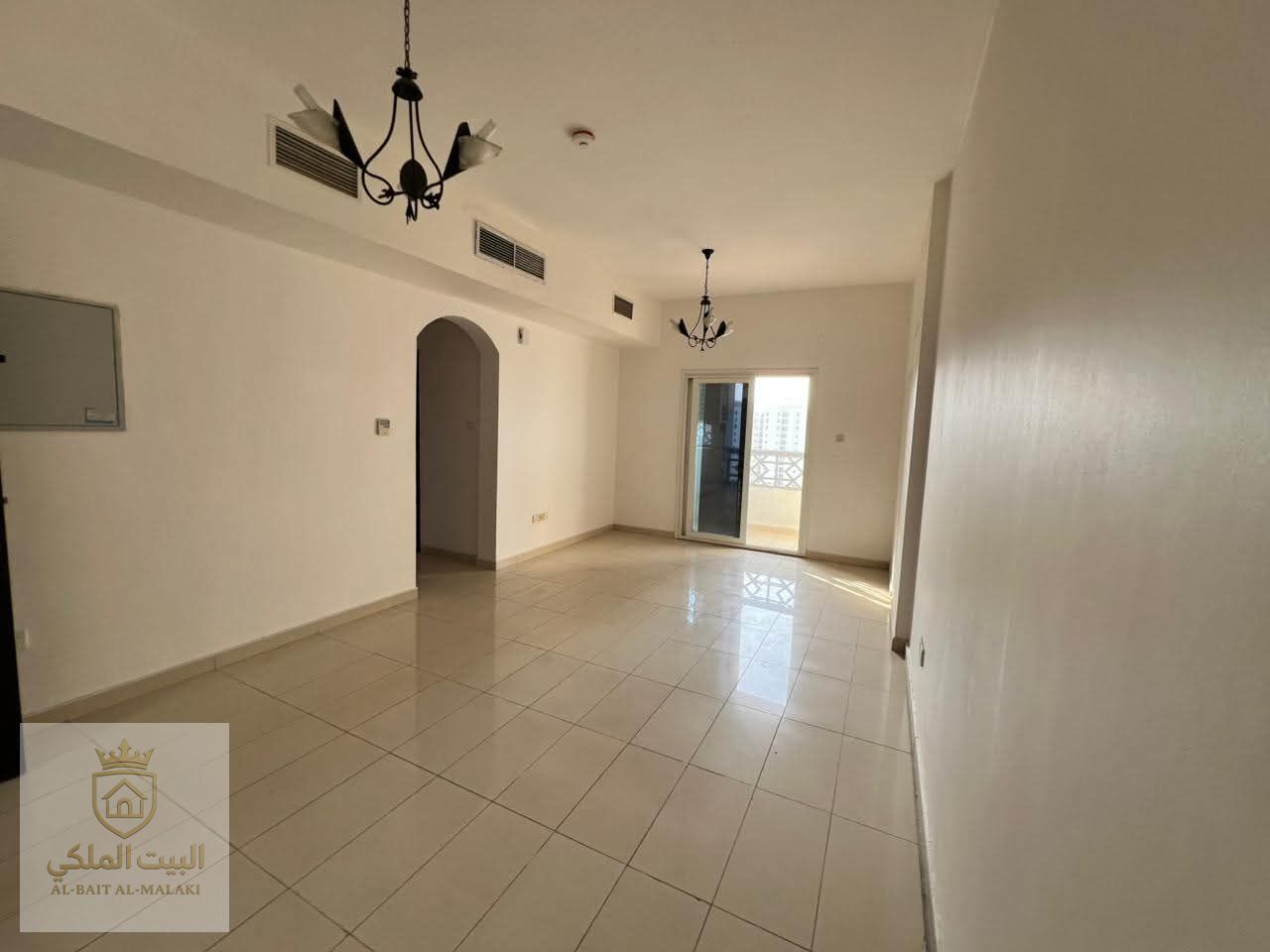 One bedroom and living room in Al Majaz 3, free gym, free swimming pool, and one month free.