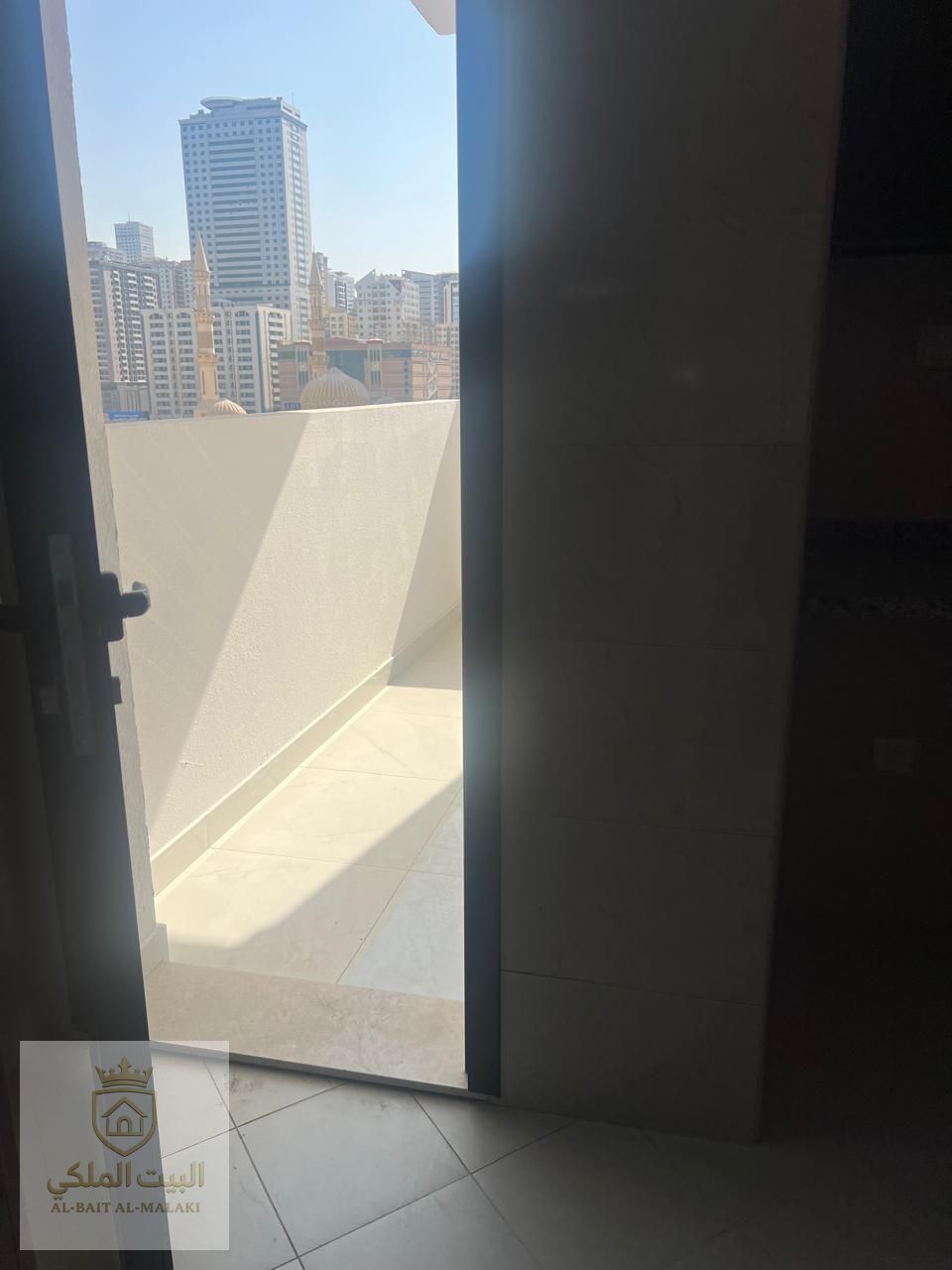 Two bedrooms, a living room, and a balcony in Al Taawun, right on the Dubai exit. Brand new building, first occupancy. Free parking. Beautiful open view. Building is one month old. Built-in wardrobes. Spacious area. Payable in four installments.