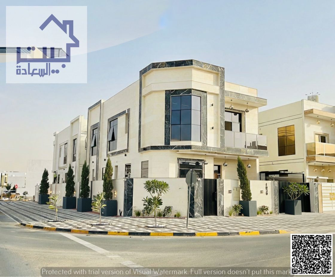 For sale: Corner villa on two streets, in the prestigious Al Zahia neighborhood. Excellent finishing, spacious areas, freehold ownership
