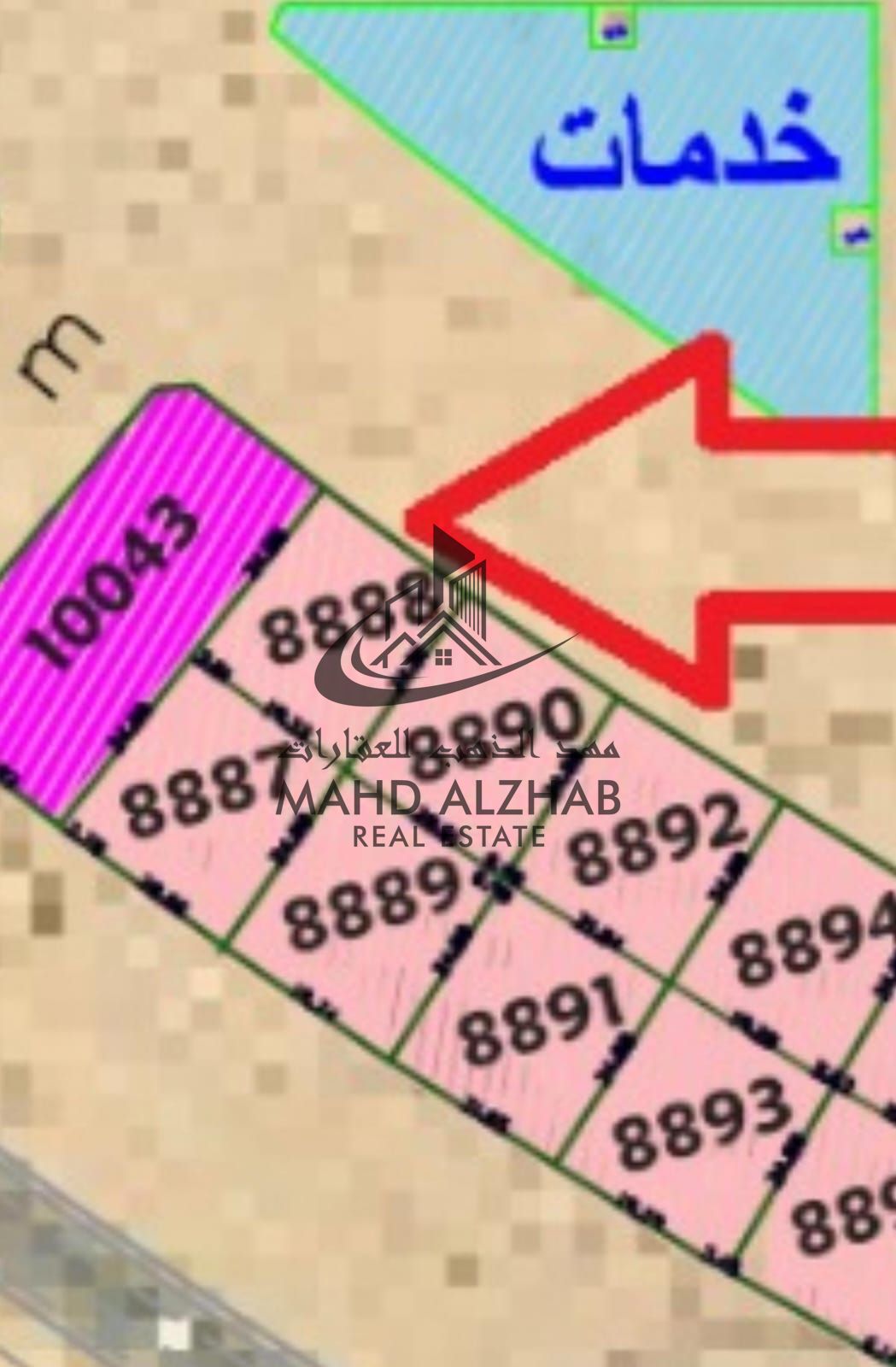 Commercial land for sale (Muzairah/Al Rahmaniyah) Area: 5331 sq ft. Price per sq ft: AED 350. Designated for ground floor + mezzanine retail shops. Fi
