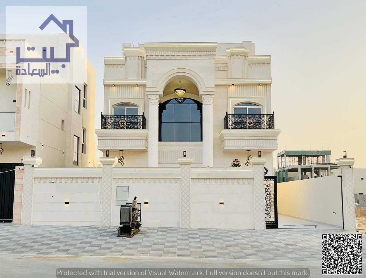 For sale : Luxury classic villa with pool in Al Helio 2 ( Two floors + roof ) Registration fees included , minutes from Sheikh M. Bin Zayed Rd.