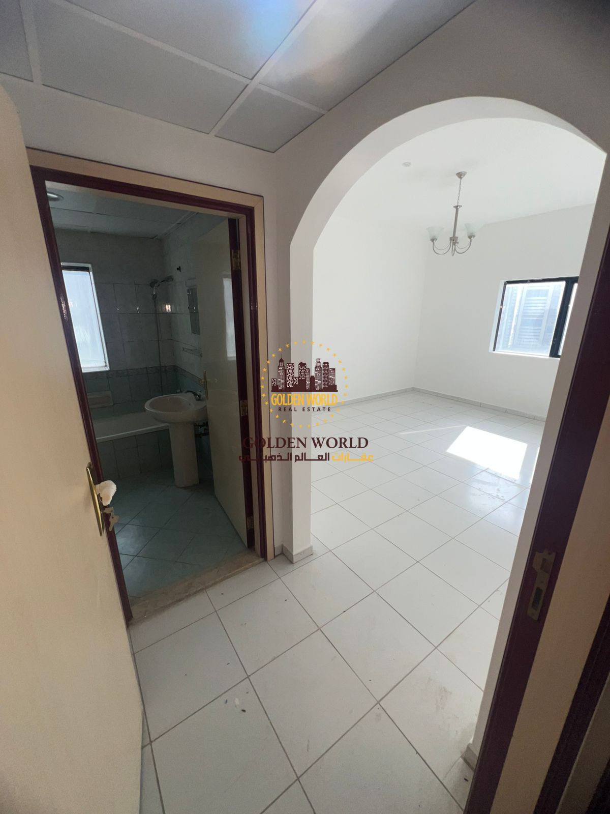 Al Taawun | 3BR, master + maid room, 3 baths, free AC, gym & pool, open view. Rent AED 72K.
