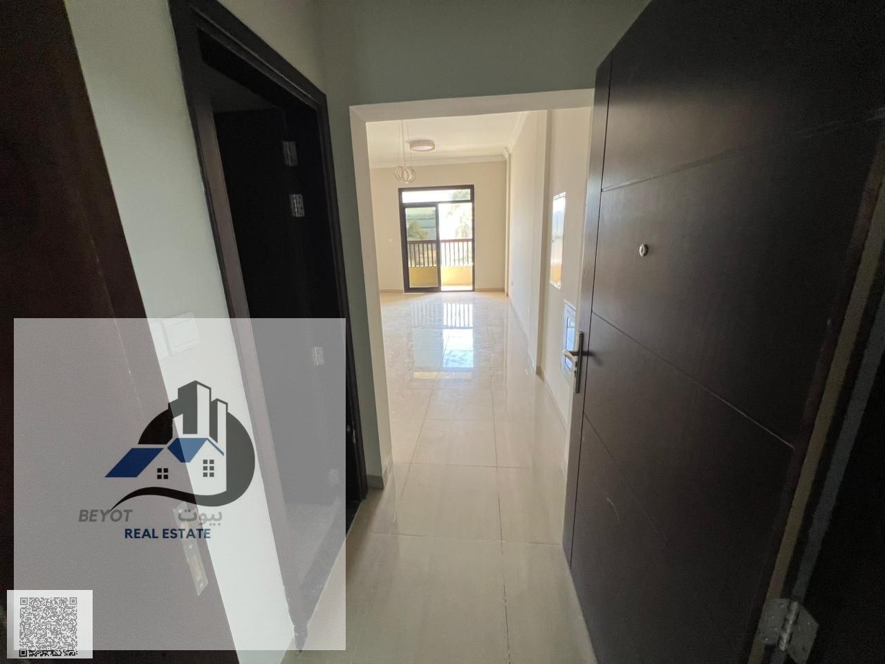 For annual rent in Ajman, a one-bedroom apartment with a living room, brand new, in Al Muwaihat 3.