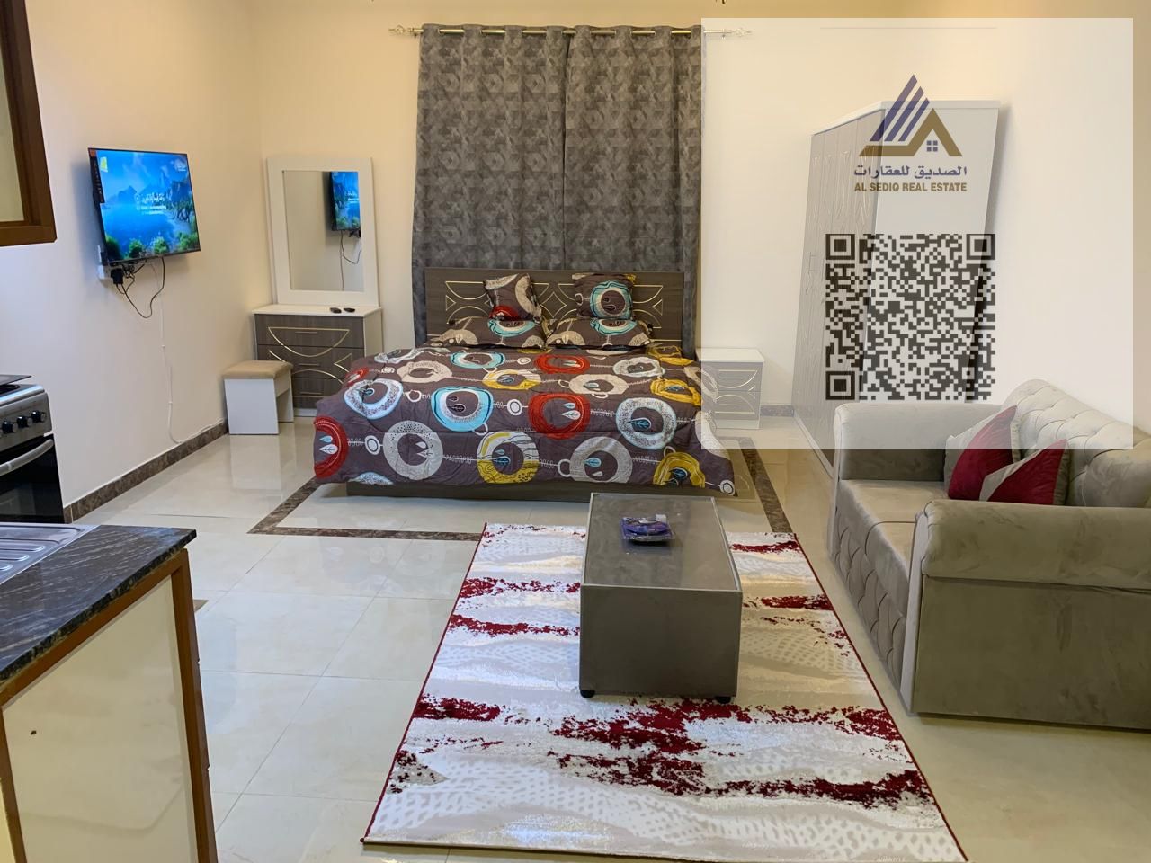Furnished Studio Apartment for Rent in Ajman - Al Rawda Area - Near Al Hamidiya Street