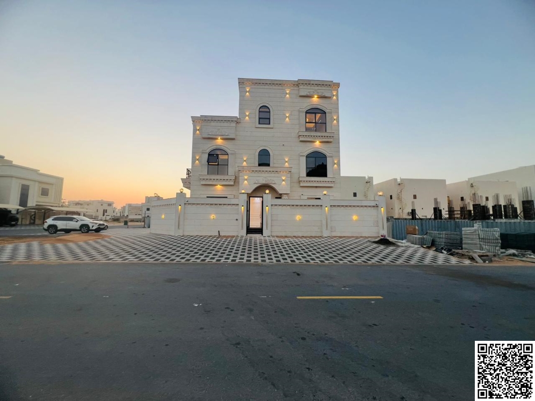 Classic corner villa for sale in Al Zahiyah area, including registration and ownership fees – Ajman | Prime location close to all services | Freehold