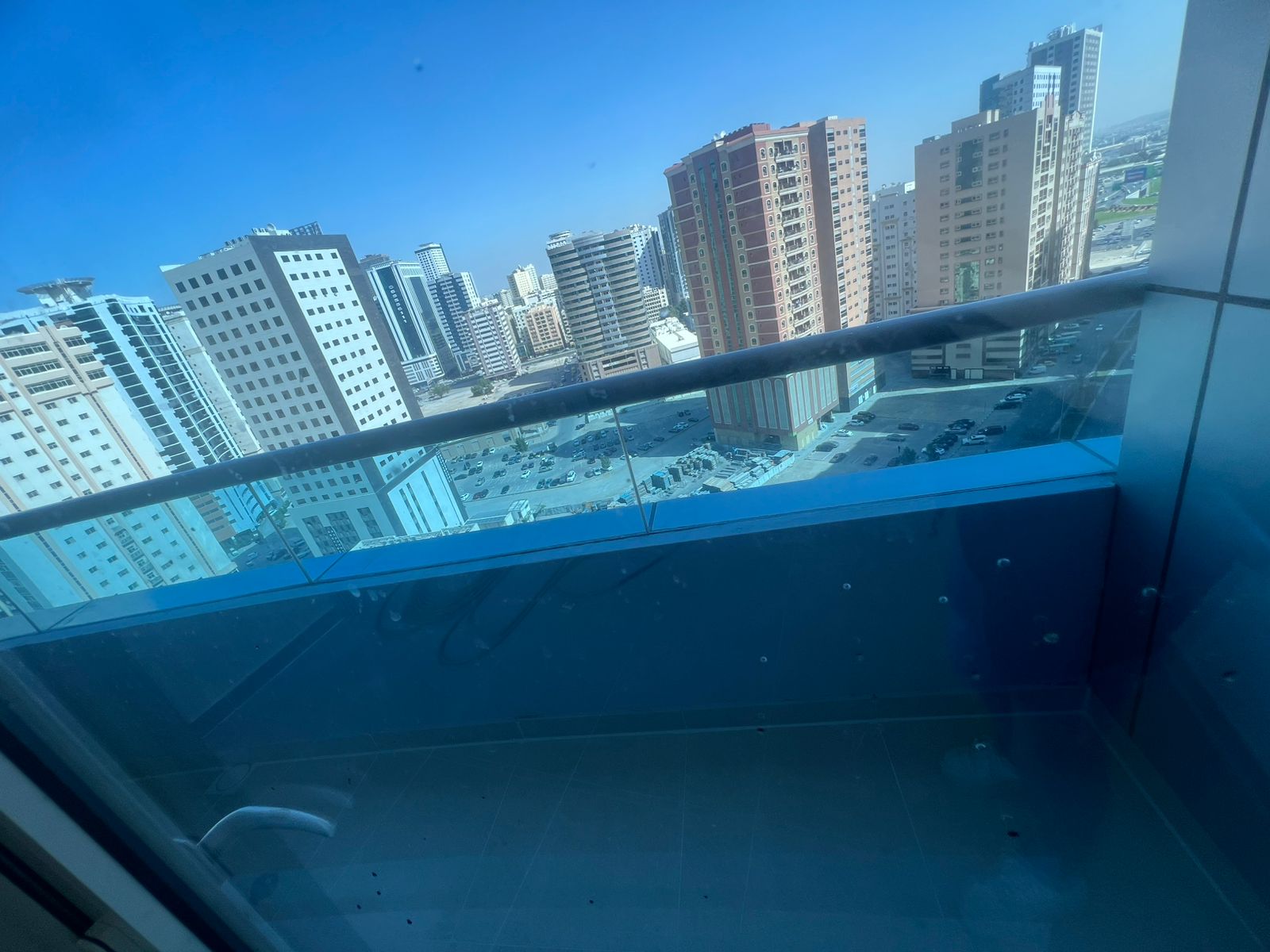 Two-bedroom apartment with a living room in Al Taawun. Air conditioning included. 4/6 installments. 2000 security deposit. Central air conditioning wi