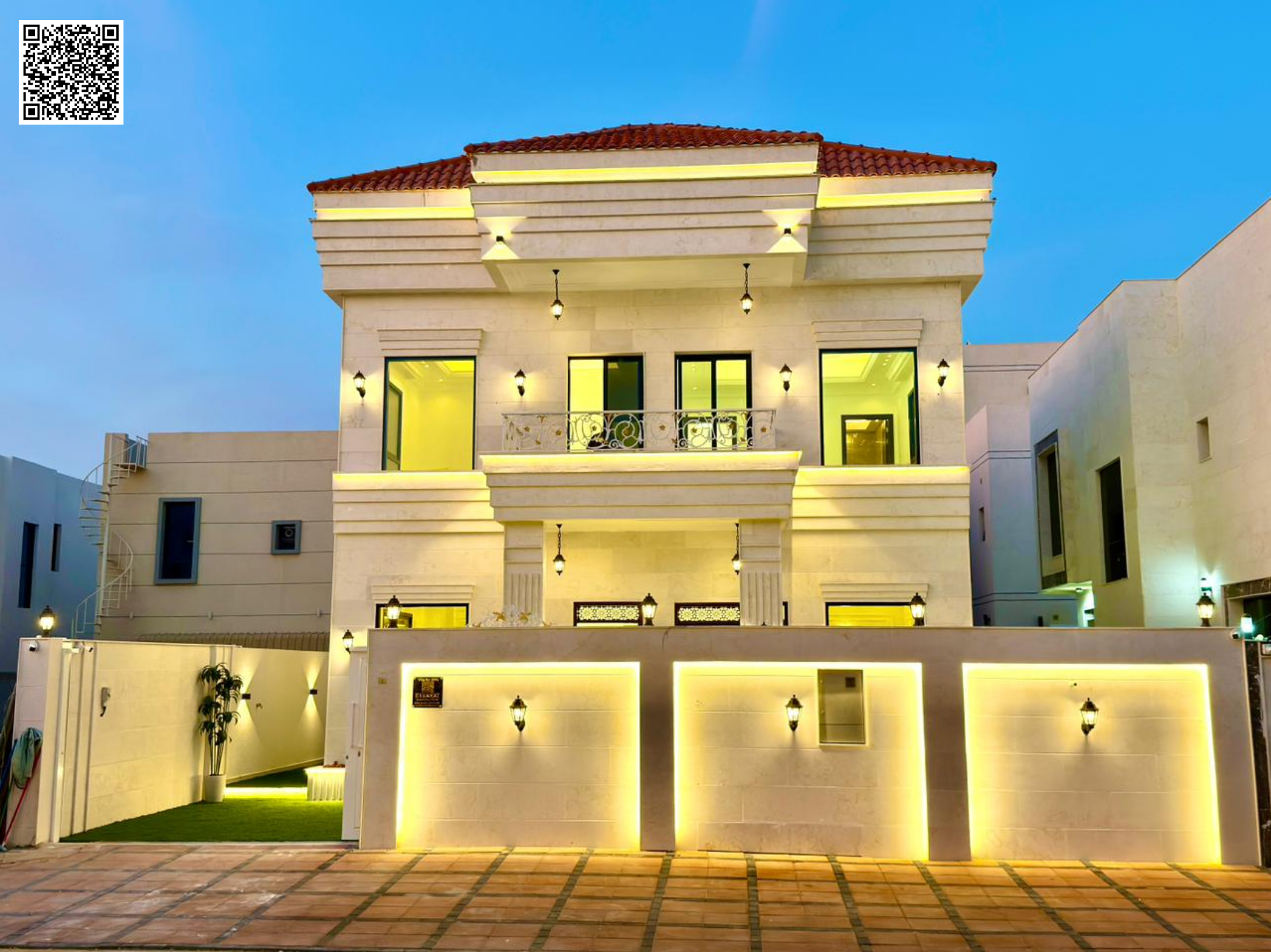 A unique opportunity to own a villa with full ownership. An elegant villa in an excellent location opposite the mosque, with a modern design and high-
