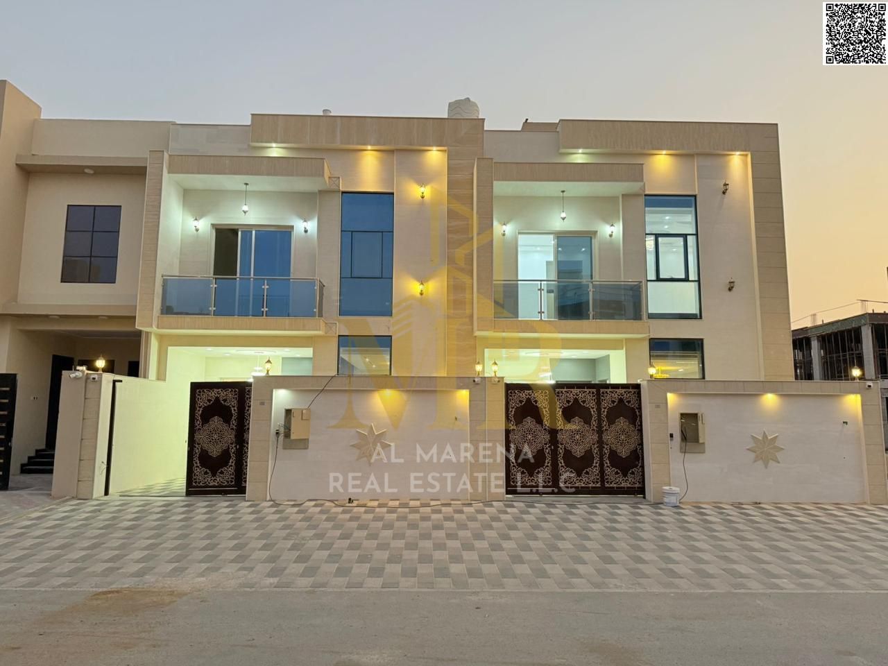 For sale: A distinctive two-story villa with a rooftop, including registration and ownership fees, with a freehold yard. Bank financing available at a