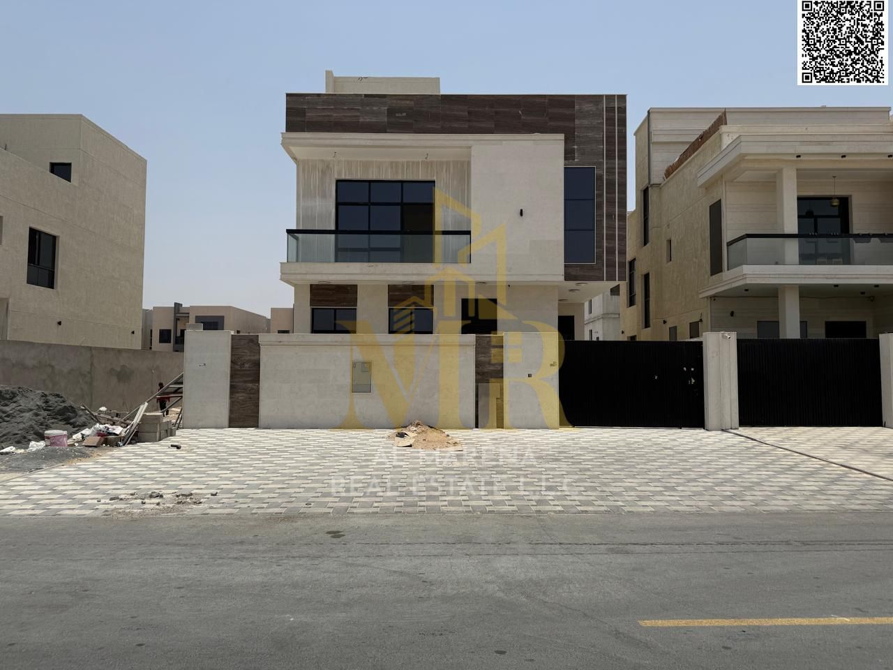 One of the most luxurious villas in Ajman for sale in a prime location. Two floors and a rooftop with a swimming pool. Bank financing available with f