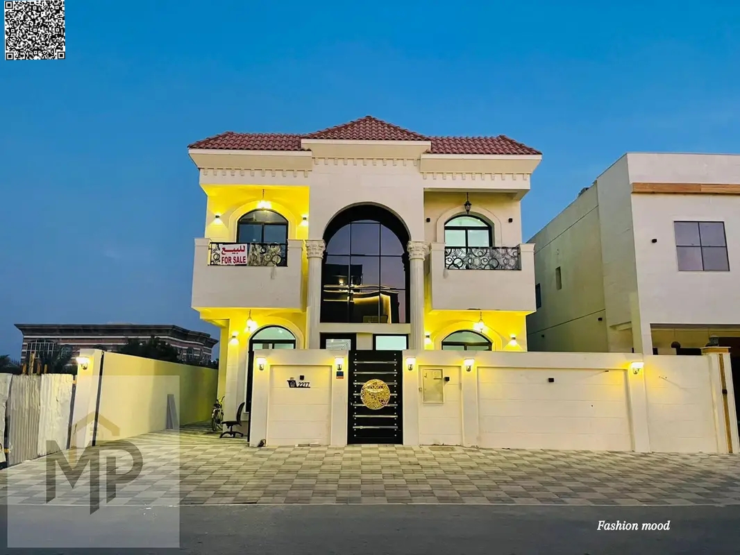Villa for sale in Ajman | Al Helio 2 area | 5 rooms, majlis, hall, roof and maid's room | Freehold ownership for all nationalities.