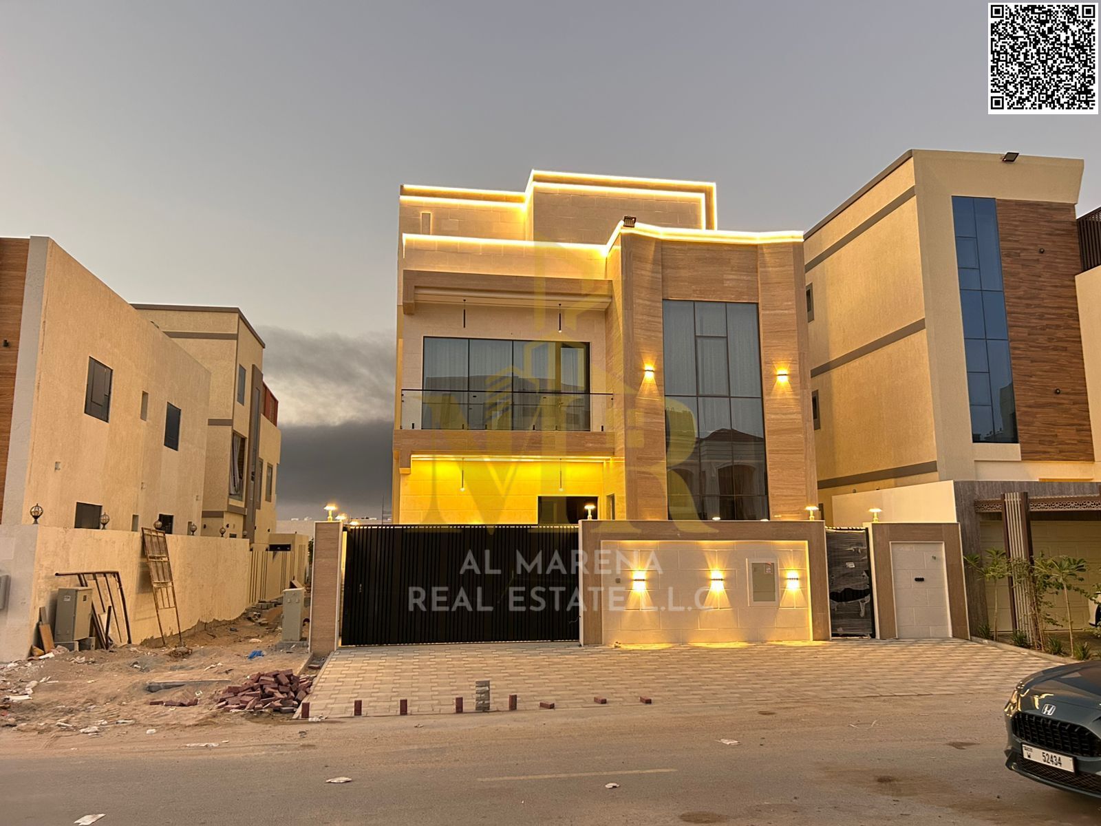 Luxury villa for sale in Al Bahia – Two floors and a roof | 7 master bedrooms | Includes electricity, water, air conditioning, and fees