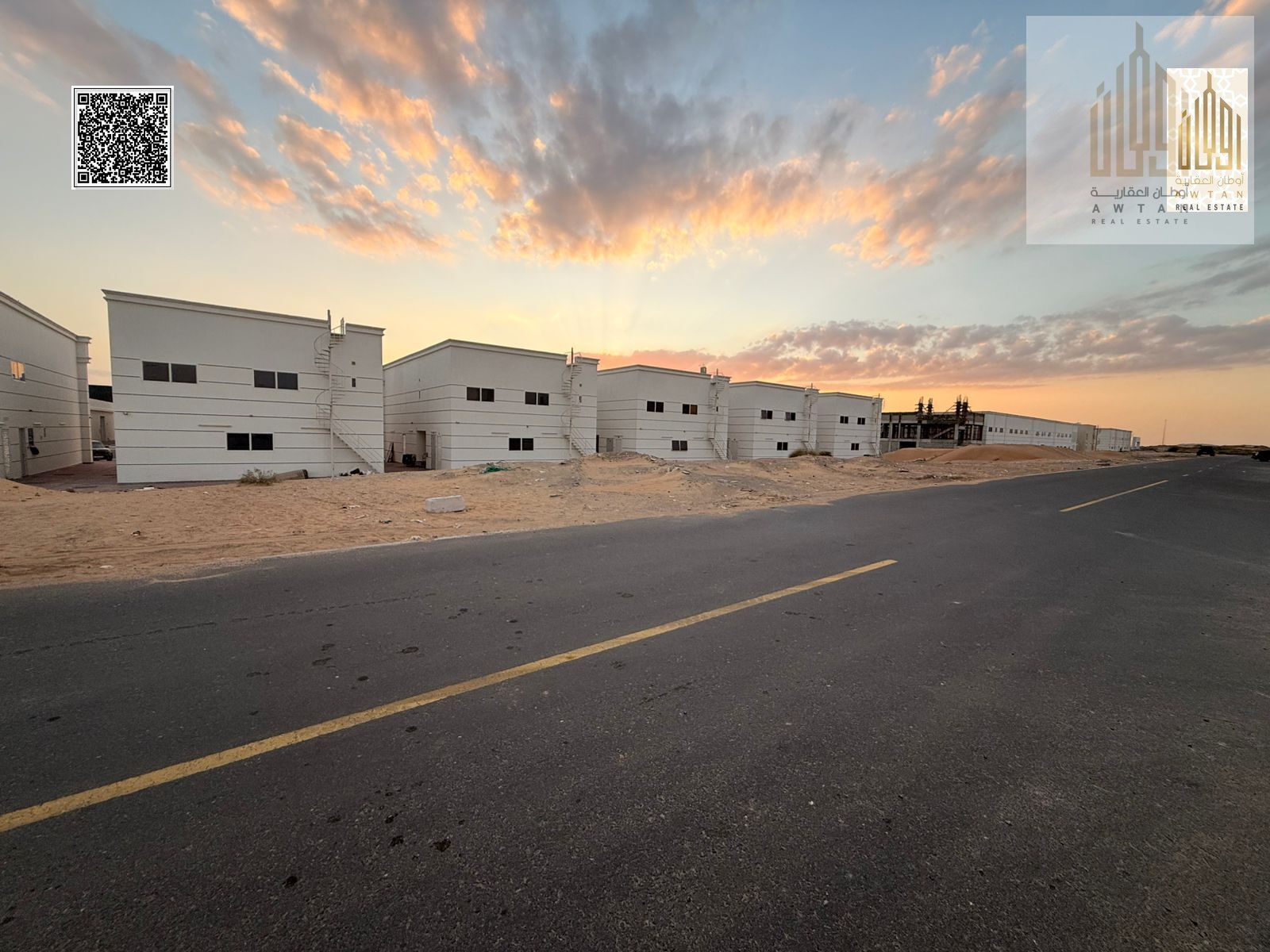 Residential and commercial land in Al Amerah, second block from the main street, opposite the Data Center and Azhi Complex. Freehold for all