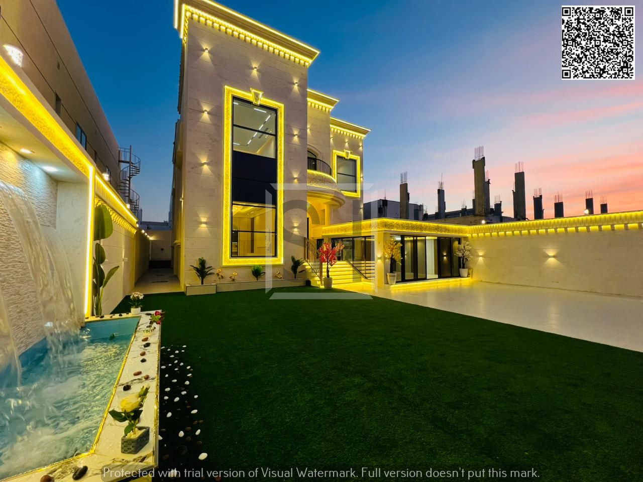 Villa for sale, including electricity, water, and air conditioning.