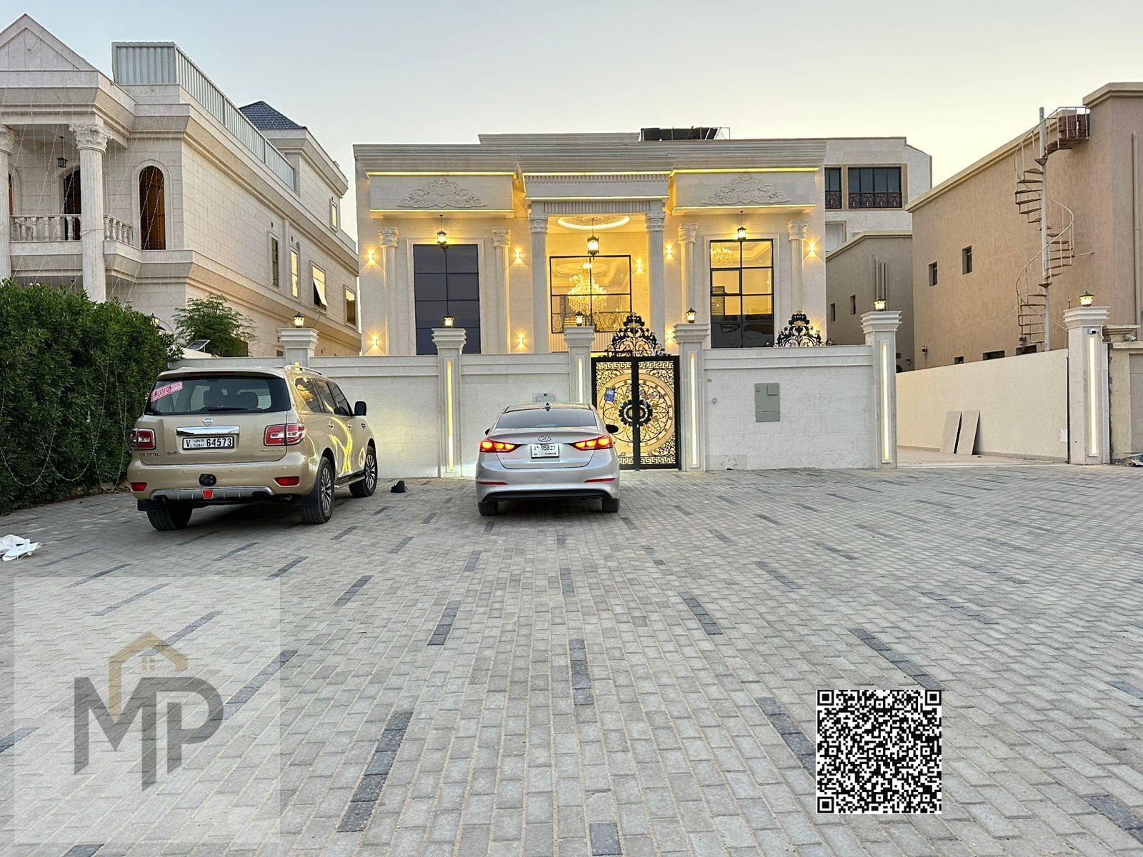 A classic-style villa under construction, featuring 6 master bedrooms, a roof terrace, a swimming pool, and an internal elevator.