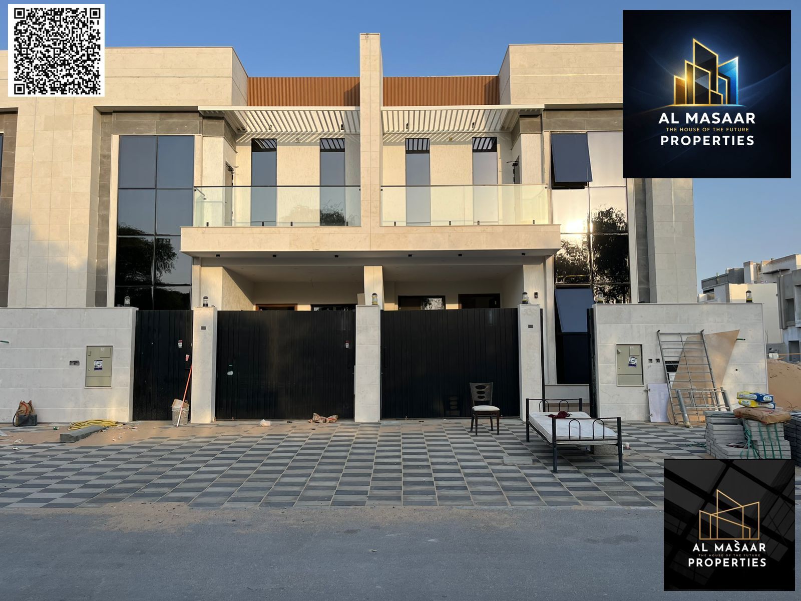 Luxury townhouse for sale in Al Yasmin, Ajman. High-end finishing. Price includes registration fees.