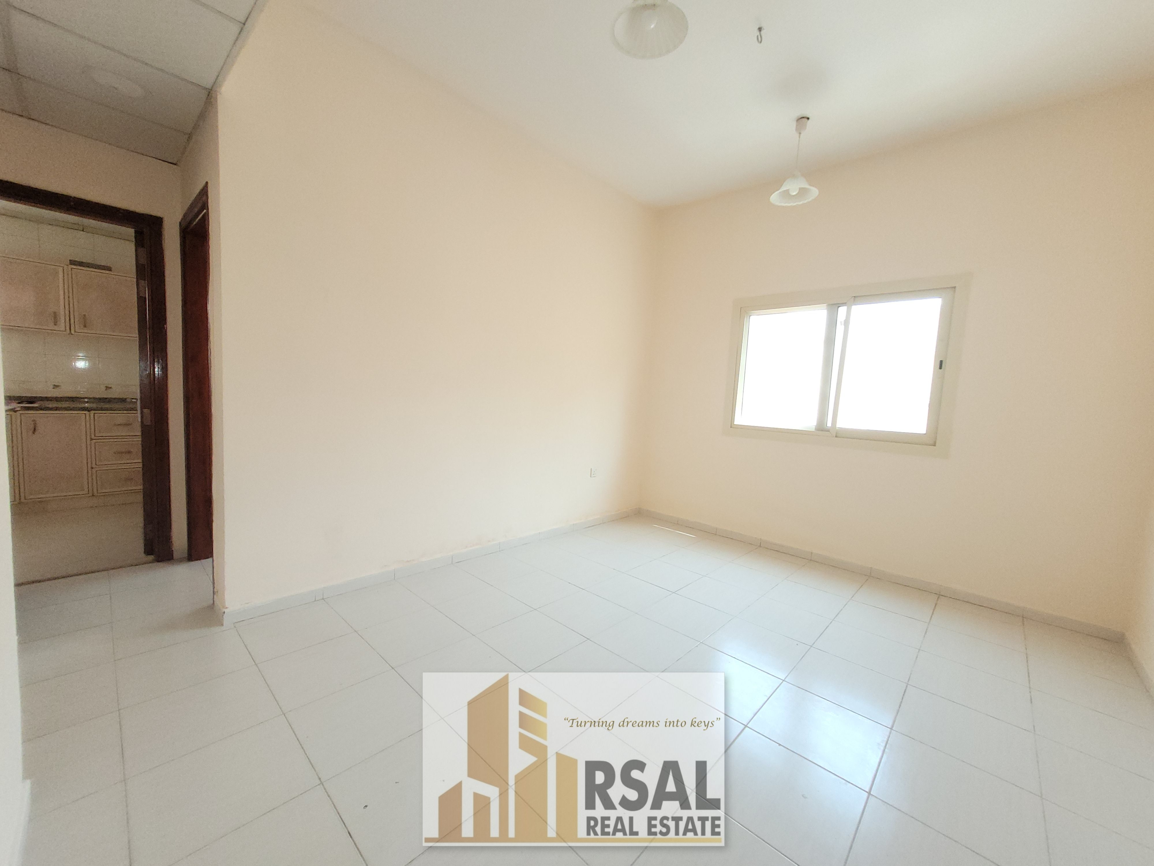 1 Bedroom Hall for family// Ready to move Apartment// Close to Muwailah Park// no deposit Cash
