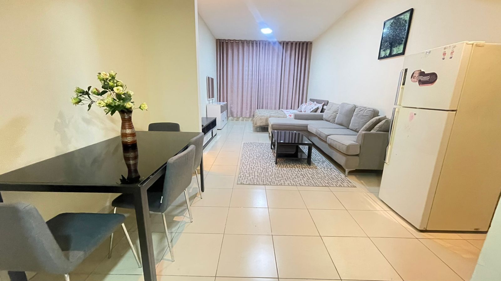 Furnished studio for monthly rent in Ajman One premium residential complex very large area first tenant ready to move in
