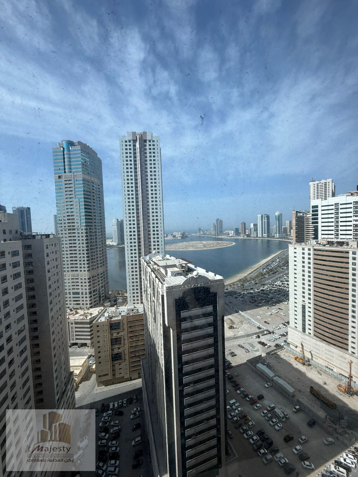 An apartment is available for rent in Sharjah, in the Al Taawun area. It consists of 3 bedrooms and a living room, including a master bedroom. The apa