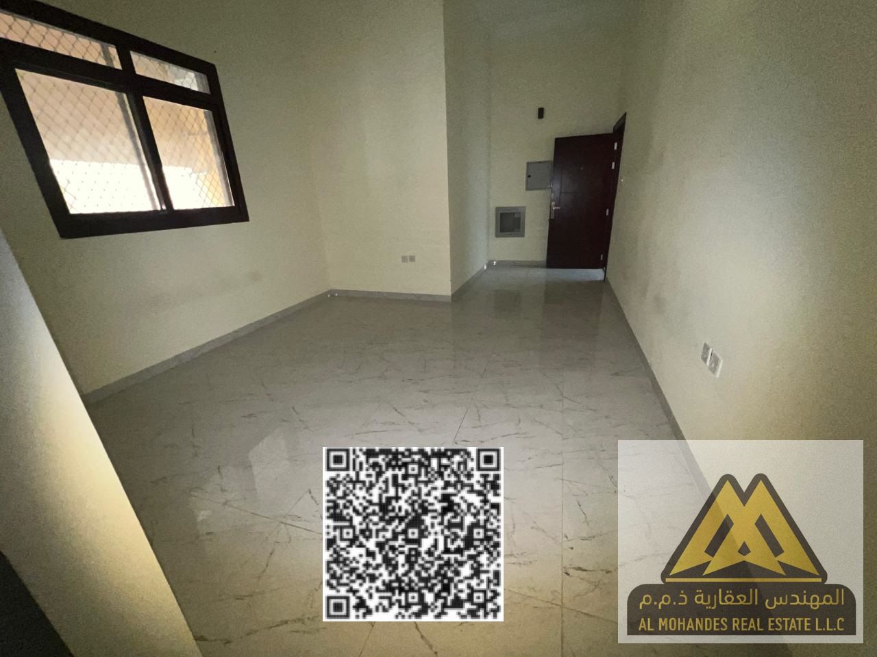 Studio apartment for annual rent in Al Muwaihat, Ajman, in a quiet location close to all essential services such as markets, schools,