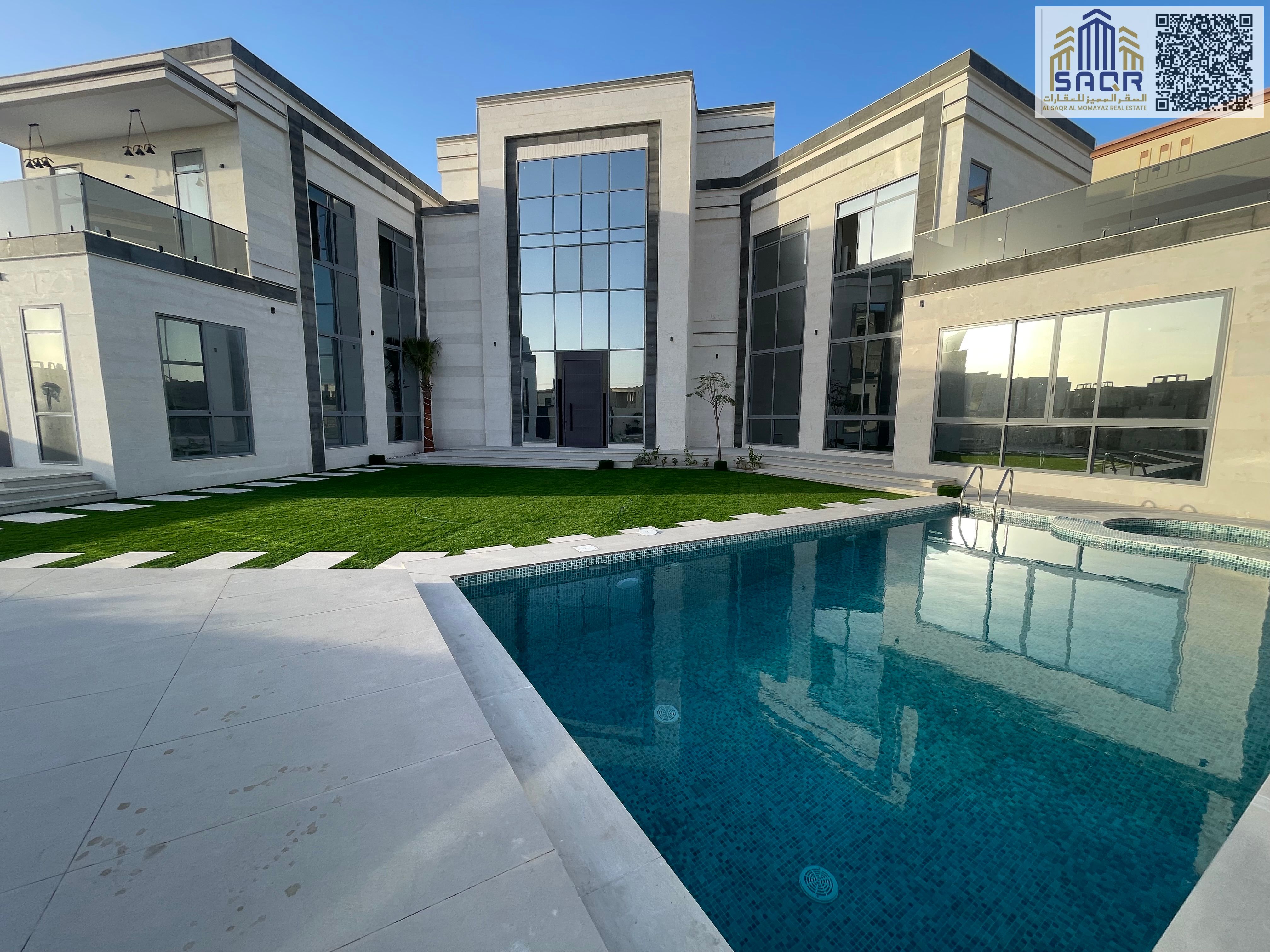 Luxury villa in one of Ajman's most prestigious areas with a private pool, including electricity, water, and air conditioning, for an exceptional experience. . . For Sale: Luxury villa in Ajman Al Yasmin