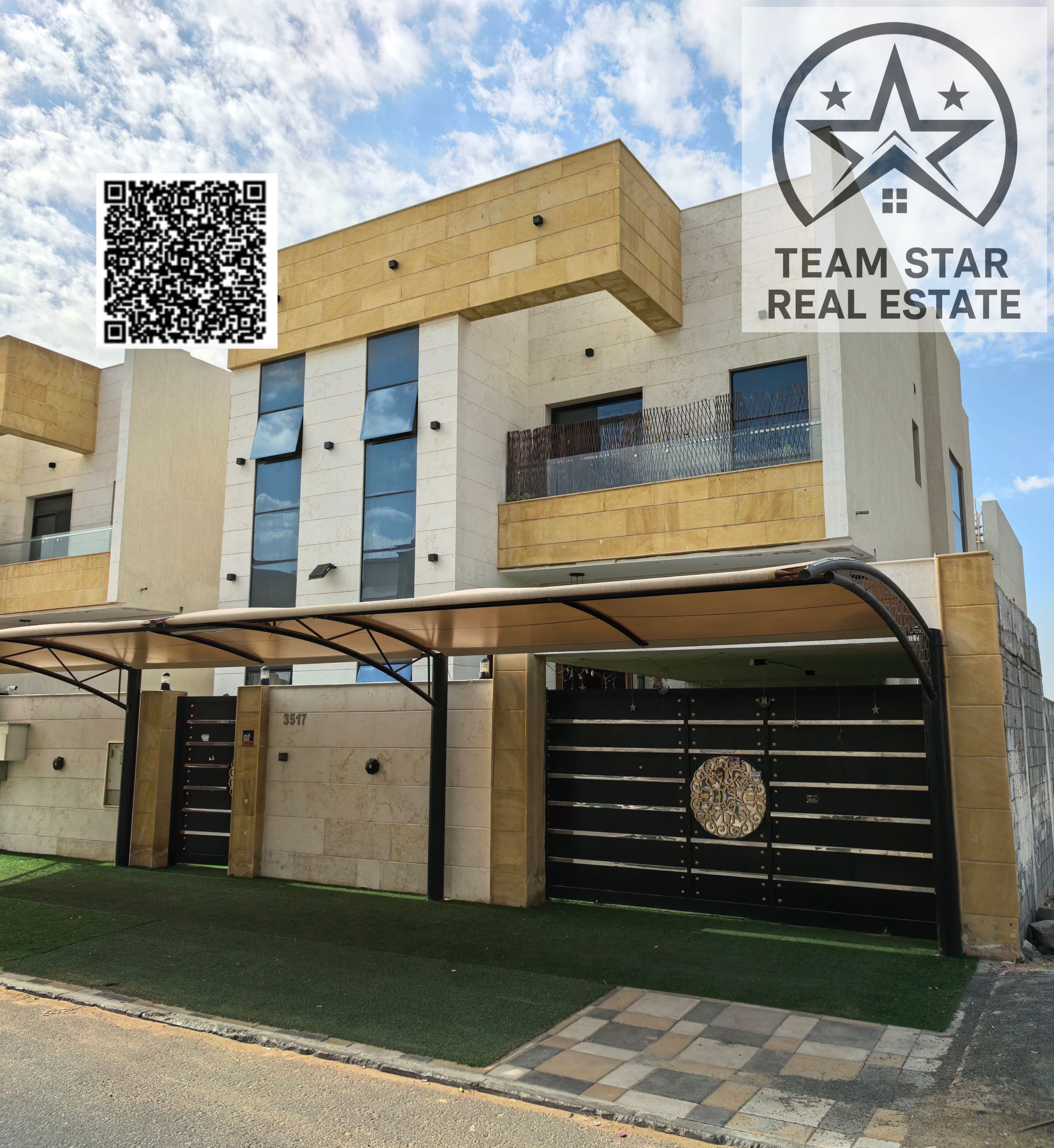 Villa for rent in Al Zahia area, 5 master bedrooms