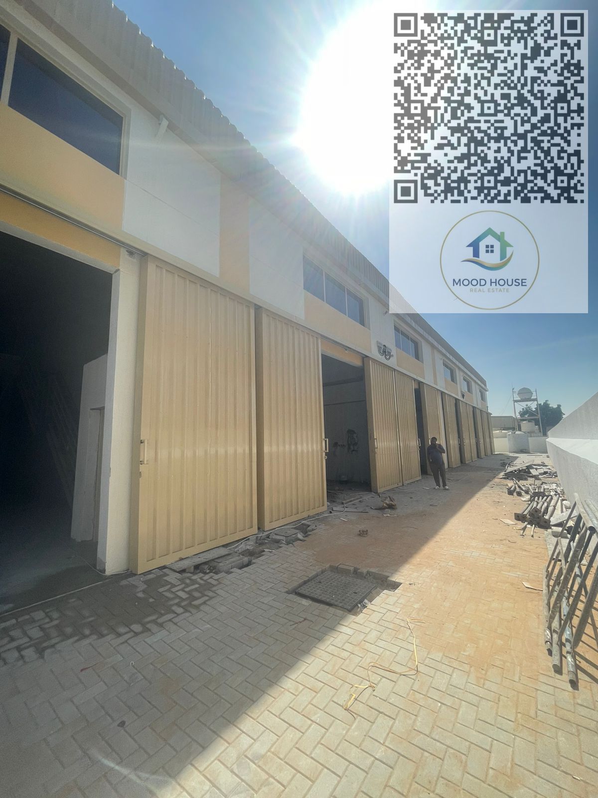 A golden opportunity for modern warehouses for rent in Ajman Industrial Area, featuring spacious layouts, full facilities, a strategic location, and a