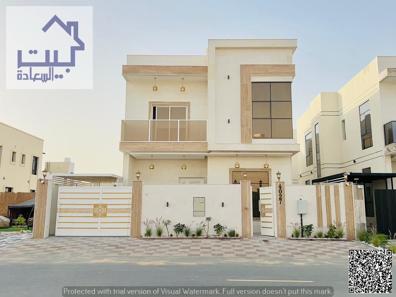 Modern villa for sale in Al Zahya _ Ajman (including water and electricity ) near Sheikh Mohammed Bin Zayed Road. Freehold for all nationalities.