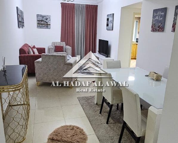 Two bedroom apartment with living room in Al Taawun ready and available now internet included spacious layout ideal for families prime location close