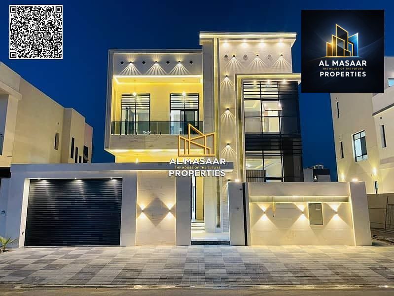 Luxury villa for sale in Al Zahia, excellent finishing, large area, freehold ownership. Price includes air conditioning.