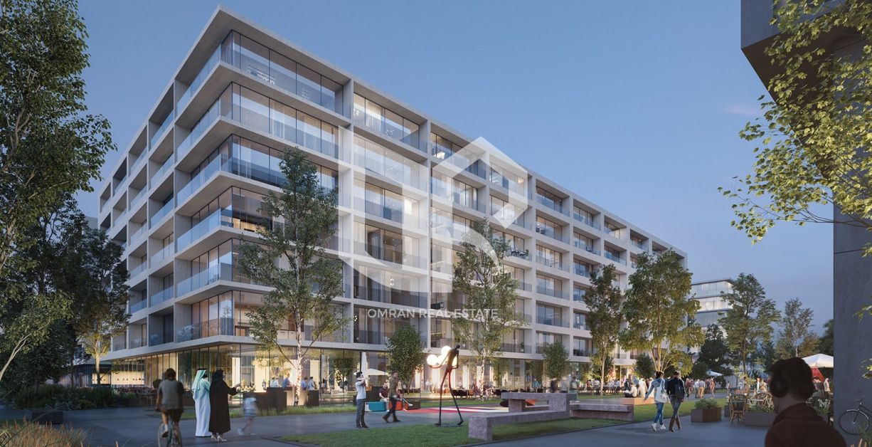 Apartment for sale in Aljada, Sharjah. Imminent handover. Investment opportunity with high rental returns.