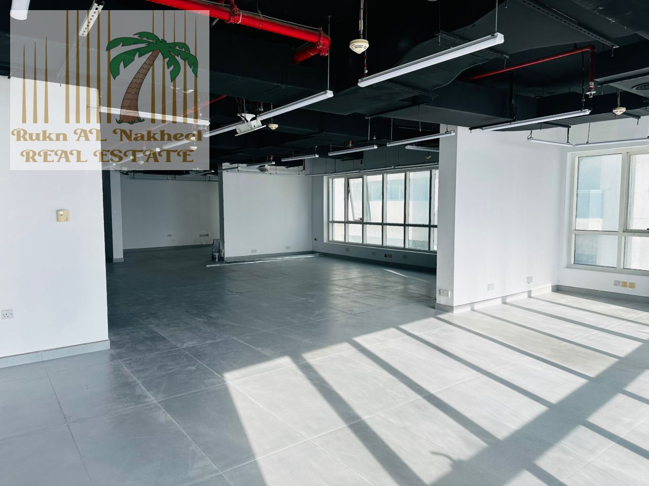 office for rent in prime location majaz Cornish side chiller free