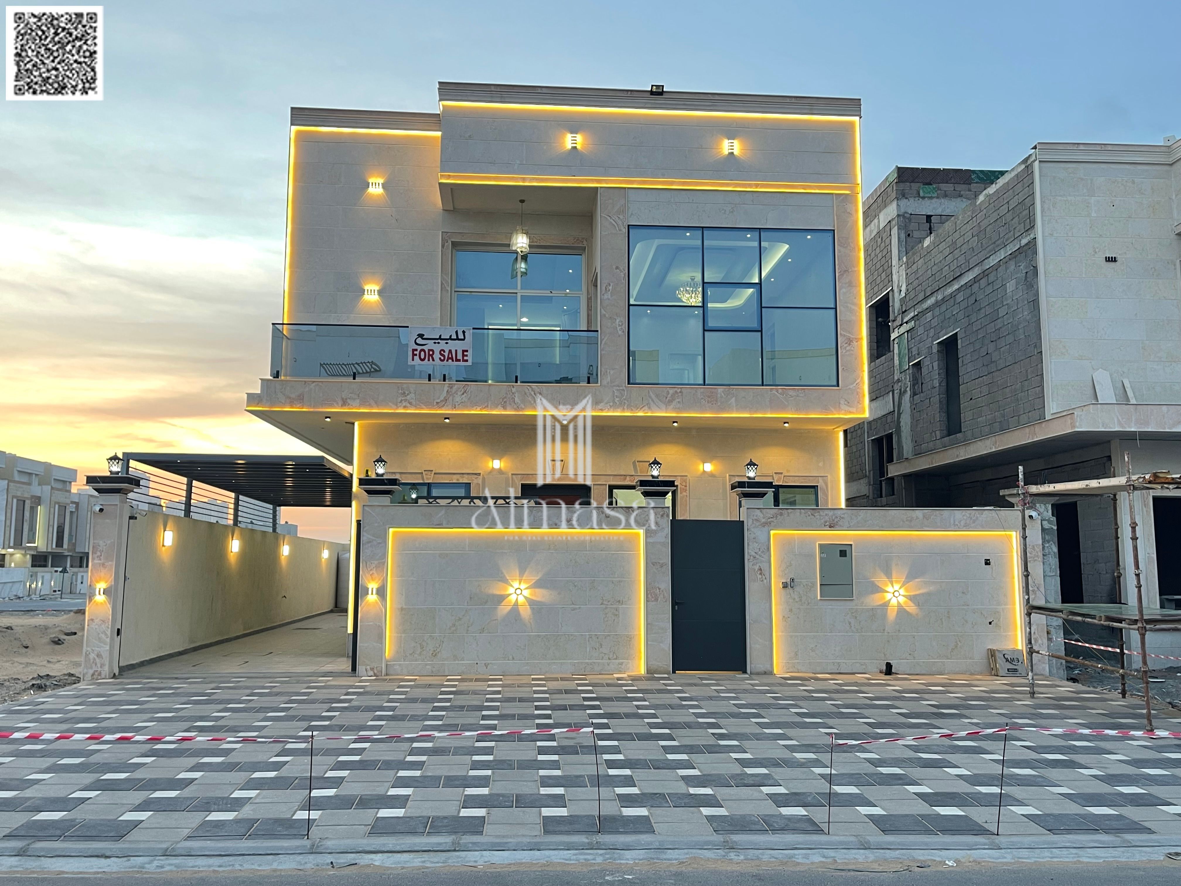 Modern 6-Bedroom Villa for Sale in Al Helio 2 Ajman with Roof